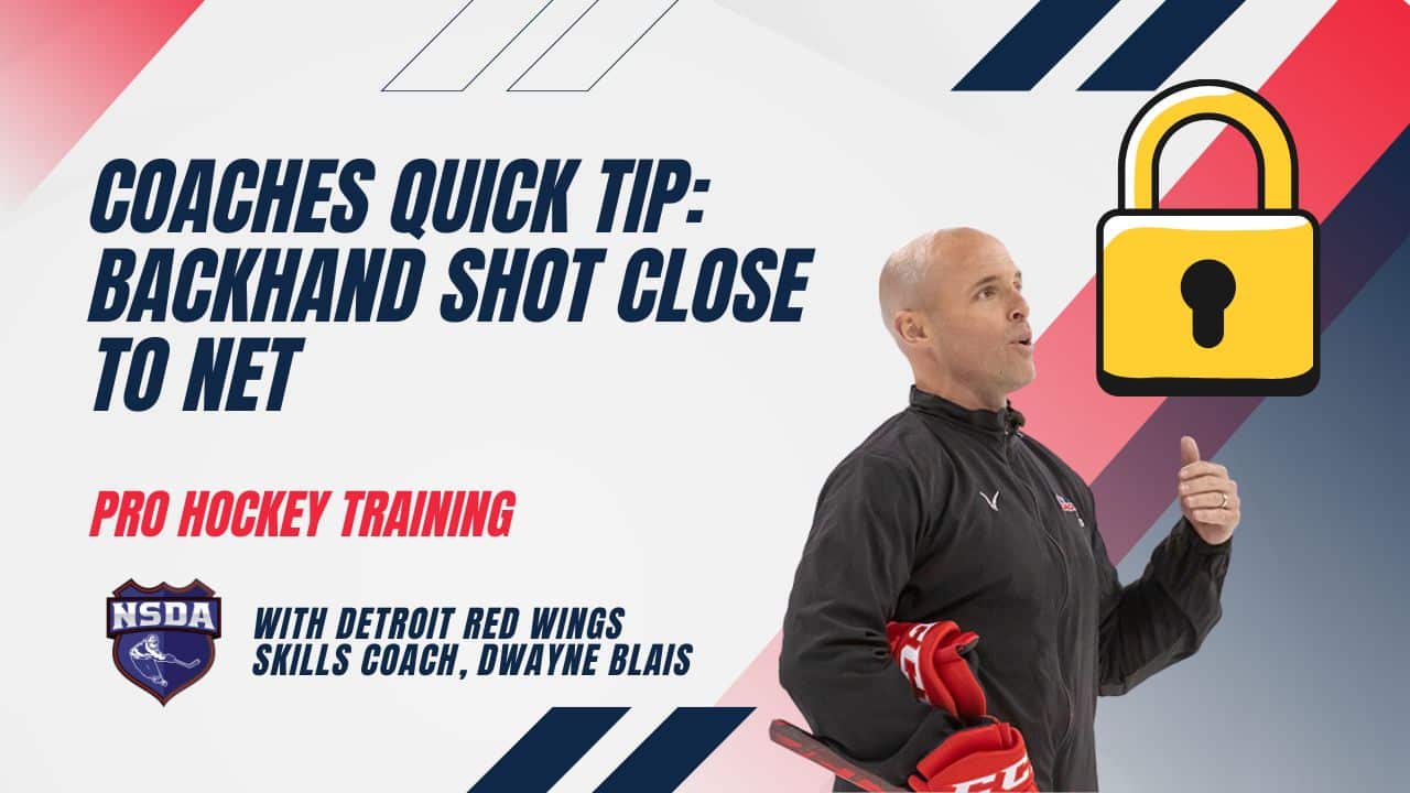 COACHES QUICK TIP Backhand Shot Close to Net