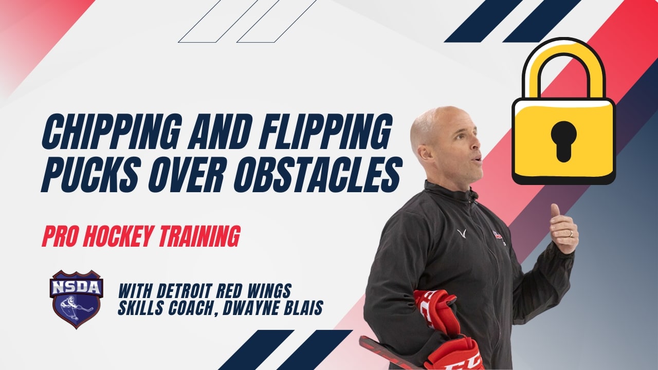 Chipping and Flipping Pucks Over Obstacles